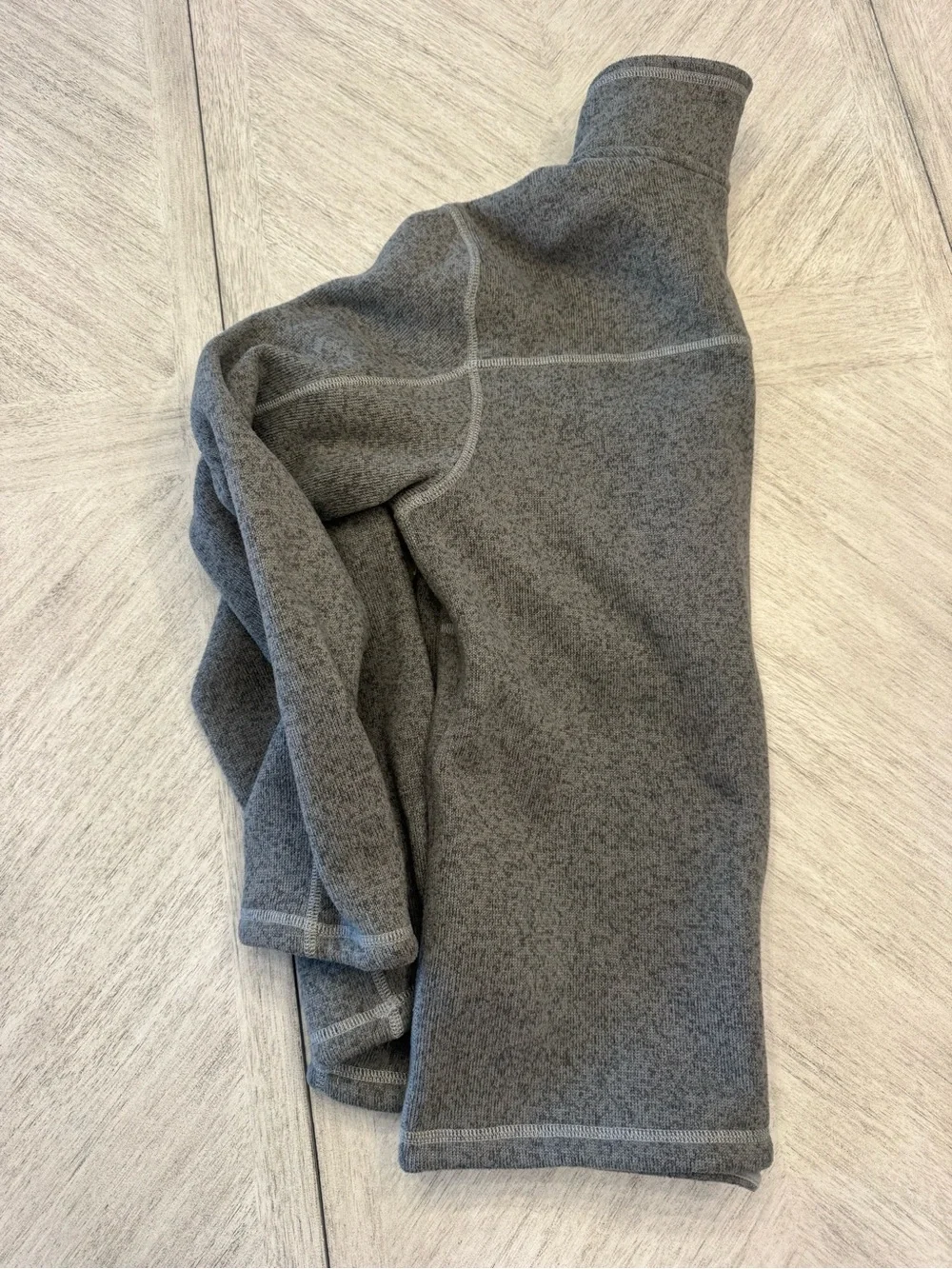 The North Face Men's Heather Gray Full-Zip Fleece Jacket medium